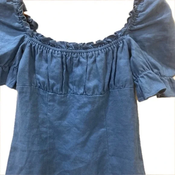 Reformation “Robles” dress. Blue. Size 0 - Picture 4 of 7